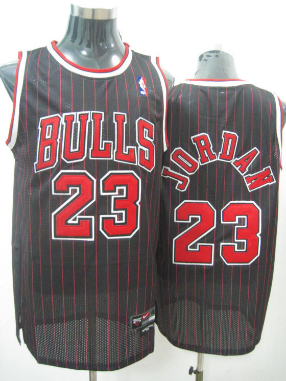 Chicago Bulls Jordan Black Red Jersey